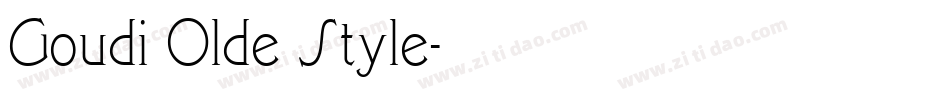 Goudi Olde Style字体转换